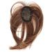 Mini Fringe Hairpiece Straight Clip in Forehead Topper with Wispy Bangs Extension (Dark Black) - Buy Online on GoSupps.com