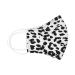 Bling jewelry 100% cotton fabric facial mask in monochrome design reusable with nasal clip and filter bag Black Cheetah