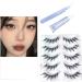 Wild natural hair flu false eyelashes One piece fox eyelashes 12mm Fox eyelashes 5 pairs (complimentary tweezers + glue) - Buy Online on GoSupps.com