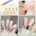 17 in 1 Nail Sponges & Double-Head Ombre Brush Set for Gel Nails - Purple | 16 Replacement Heads - Buy Online on GoSupps.com