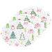 3-Pack Cleaning Kitchen Sponges Oval Christmas Tree Kitchen Cellulose Dishwashing Wood Pulp Cotton
