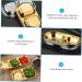 LIFKOME 6 Pcs Seasoning Dish Appetizer Dessert Plate Two Compartment Food Container Sauce Bowl Kitchen Dish Tool Chip and Dip Gold Cups Vinegar Dish Japanese and Korean 304 Stainless Steel 20x8cmx2pcs Goldenx2pcs - Buy Online on GoSupps.com