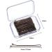 Bobby Pins Hair Clips Set with Clear Storage Box - 240 Pieces (Brown) | Hair Styling Pins for Women Girls - Buy Online on GoSupps.com