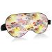 WELLDAY Sleep Mask Beautiful Flowers Night Eye Shade Cover Soft Comfort Blindfold Blockout Light Adjustable Strap for Men Women