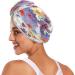 Watercolor Flowers Dry Hair Cap | Quick Drying Towel Set with Button Headband - Super Absorbent & Comfortable - Buy Online on GoSupps.com