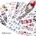 Halloween Nail Stickers Water Transfer Nail Decals Skull Ghost Eye Hulk Clown Witch Nail Art Stickers Halloween Party Supply Manicure Tips Decorations (24 Sheets) - Buy Online on GoSupps.com