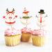 Biird 32 PCS Christmas Cupcake Toppers Merry Christmas cupcake decorations Christmas Cupcake Picks Cake Decorations for Xmas Snowman Theme Cake Decoration Supplies - Buy Online on GoSupps.com