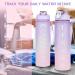 1L BPA-Free Sports Water Bottle with Straw & Time Marking | Purple Gradient for Gym Office Camping & Running - Buy Online on GoSupps.com