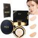 MZV Air Cushion BB Cream Waterproof Foundation Water Bead Tricolor Latte Concealer Cushion for Women (23# Natural Color+Refill)
