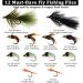 Ivei Fly Fishing Flies Kit - Premium Hand-Tied Assortment of 12 Dry/Wet Flies Nymphs & Streamers with Portable Box for Trout & Bass Fishing - Buy Online on GoSupps.com
