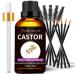 Sedbuwza Castor Essential Oil Cold Pressed 100% Pure and Natural Premium Castor Fragrance Oil with Eyelash Applicator and Dropper - 100ml Castor 100 ml (Pack of 1)
