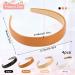 Vin Beauty 4 Pack Solid Leather Headbands for Women - 1 Wide Non-slip Headband - Elegant PU Hair Accessories in Dark Orange, Black, Beige, White - Buy Online on GoSupps.com