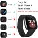 Amzpas Stainless Steel Mesh Magnetic Band for Fitbit Versa 3/Sense - Adjustable Wristband for Men and Women (Black, Large) - Buy Online on GoSupps.com
