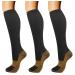 3 pairs of copper compression stockings for women and men blood circulation ideal for medical running hiking cycling 15 20 mmHg L-XL copper: 3 pairs