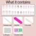 Pink Gradient Rhinestone Press on Nails - 24 Pcs Medium Coffin Shape | Glitter Powder & Rhinestone Designs | False Nails for Women and Girls - Buy Online on GoSupps.com
