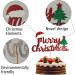 Merry Christmas Cupcake Toppers Red Glitter with Merry Christmas Letter Xmas Tree Cake Topper Decoration for Christmas Theme Party - Buy Online on GoSupps.com