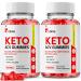 (2 Pack) Lifetime Keto Plus ACV Gummies Appetite Suppressant Weight Loss Fat Burner Gummies Life Time Keto + ACV Advanced Shark Plus Tank Oprah Winfrey Belly Diet That Work Fast Women (120 Gummies)