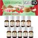 Essential Holiday Desserts Fragrance Oil Set - Pack of 10, 5ml - Peppermint, Apple Cinnamon, Hot Chocolate, Cherry, Pumpkin Pie, Candy Cane, Gingerbread, Snickerdoodle, Cinnamon, Brown Sugar - Buy Online on GoSupps.com