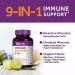 Whollium Immune Support Capsules - Elderberry with Vitamin C, D3, Zinc, Selenium, Echinacea, Garlic, Ginger & Black Pepper for Antioxidant Boost - 60 Vegetarian Caps - Buy Online on GoSupps.com