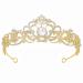 LIHELEI Tiara for Women  Crystal Crown for Wedding  Princess Tiara for Girls Halloween Birthday Party Gold