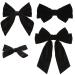 Black Velvet Hair Bow Clips - Set of 4 Large Bow Hair Accessories for Women - Buy Online on GoSupps.com