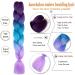 Ombre Braiding Hair - 3 Pack Kanekalon Jumbo Braid Extensions (24) - Dark Purple Lake Blue Light Purple - Perfect for Box Braids & Hair Art - Buy Online on GoSupps.com