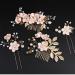 Elegant Gold Wedding Hair Jewelry Set - Sjbautyo 4-Piece Pearl & Flower Hair Comb for Brides - Strass Bridal Accessories - Buy Online on GoSupps.com