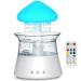 Diffuserlove Rain Cloud Humidifier Diffuser Water Drip Humidifier with Remote Waterfall Lamp Mushroom Humidifier Rain Sounds White Noise Humidifier Air Humidifiers for Bedroom Desk