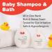 Medience B&B Baby 2 in 1 Shampoo & Wash - Gentle Jojoba Oil & Coconut Cleanser for Hair, Face & Body - Hypoallergenic Formula - 6.76 fl.oz - Buy Online on GoSupps.com