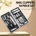 Manicure Set Tools Home Nail Clipper Set of 18 Pieces Large Size Dead Skin Pliers Diagonal to Remove Dead Skin Small Eyebrow Clipper Leather Sleeve Nail Clippers(Red) - Buy Online on GoSupps.com