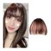 Bangs Clip in Bangs Fake Invisible Synthetic Bangs Front Fringes One Piece Straight Clip in Hair pieces Hair Extensions 3D-neat Flat Air Bangs Fake Hair Accessories for Women Curved Bangs for Daily 2 pcs K20 2M33#