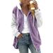 Shop Hanxiulin Oversized Plush Hoodie Coat - Elegant Winter Jacket for Women Lined & Quilted 5XL Purple - Buy Online on GoSupps.com