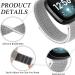 Adjustable Nylon Bands for Fitbit Sense/Versa 3 - Soft Breathable Replacement Strap in Black/Seashell | Compatible for Men and Women - Buy Online on GoSupps.com