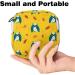 Stylish Menstruation Pad Bag with Zipper | Cute Cartoon Owl & Maple Leaf Pattern | Perfect Women & Girls Tampon Pouch - Buy Online on GoSupps.com