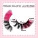 Kmilro 25mm Pink Colored Fluffy Mink False Eyelashes - Long Dramatic Thick 3D/5D Faux Mink Lashes - Wispy D Curl Volume - Pack of Fake Eyelashes - Buy Online on GoSupps.com