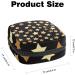 Golden Yellow Stars Pattern Black Women's Floor Storage Bag - Portable Menstrual Cup & Tampon Holder for Teens & Women - Buy Online on GoSupps.com
