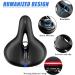 Gincleey Comfort Bike Seat - Memory Foam Padded Wide Bicycle Saddle for Men and Women | Dual Shock Absorbing, Universal Fit | Indoor/Outdoor Soft Bike Cushion - Reflect A-Blue - Buy Online on GoSupps.com