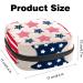 Menstruation Pad Bag with Zipper | Stylish Women's Napkin & Tampon Bags | Star Pattern Red Navy Blue Striped - Perfect for Women & Girls - Buy Online on GoSupps.com