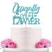 WeBenison Glitter Officially a Lawyer Cake Topper/Congrats Lawyer Cake Decorations/Law School Graduation Party Decorations Blue