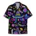 PIGO American Bigfoot Hawaiian Shirt for Men, Funny Sasquatch Button Down Mens Hawaiian Shirt Short Sleeve Neon Mexico X-Large