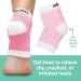 ZenToes Moisturizing Heel Socks 2 Pairs - Gel Lined Toeless Spa Socks for Dry Cracked Heels - Blue/Pink - Cotton Regular - Buy Online on GoSupps.com