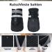 Reestboo Dog Shoes - Waterproof Anti-Slip Paw Protection Boots for Small Dogs | Reflective Straps & Velcro Fasteners | Ideal for Snow & Rain (Black Size S) - Buy Online on GoSupps.com