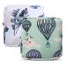 Xueny Sanitary Napkin Storage Bag 2pack Sanitary Napkin Pads Storage Bag with Zipper First Period Bag for GirlsWomenLadies(Balloon) Green+white 13x13x3cm 5x5x1.2 Inch