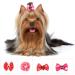 POPETPOP 50pcs Dog Bows with Rubber Bands - Multicolor Rhinestone Beads Flowers Topknot Puppy Bows for Pet Cat Dog Hair - Mixed Color - Buy Online on GoSupps.com
