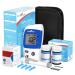 Preview blood sugar measuring device Set with sugar test strip x 50 and Lanz x 50 Stechhilfe MG/DL simple diabetes test for home self -control of blood sugar