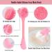 Buy Silicone Facial Cleansing Brush - 4 in 1 Beomeen Face Scrubber for Exfoliating & Massage - Deep Clean Gentle Double-Ended Design (Pink) - International Shipping Available - Buy Online on GoSupps.com