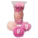 Lush Puffs - 3 x Large 75g Deluxe Shower Puffs. Rich Lather Long Lasting Quality Made & Use Less Shower Gel. 3 Shades of Pink. Clean Smooth Lush Exfoliated Skin & Body.