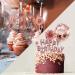 Rose Gold Cake Topper Decoration & Birthday Party Supplies - Happy Birthday Candles, Banner, Confetti Balloon, Paper Fans - Ideal for Girl's & Women's Rose Gold Theme Party Decor - Buy Online on GoSupps.com