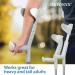 ORTONYX Forearm Crutches with Adjustable Support - Ergonomic Wrist Handle, Heavy Duty for Adults - Lightweight Aluminum (1 Pair) - Buy Online on GoSupps.com