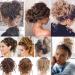 Tousled Updo Messy Bun Hair Extension Hair Piece Ponytail Updo Extensions Hairpiece Synthetic Hair Extensions Scrunchies Hair Accessories Light Brown - Buy Online on GoSupps.com